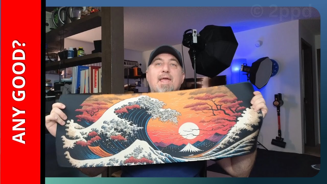Hopipad Japanese Sea Waves Large Gaming Mouse Pad