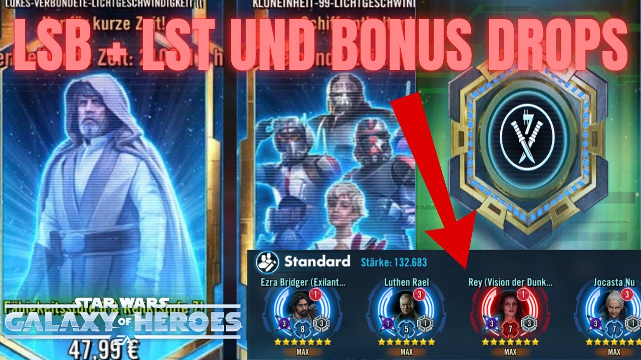 Neue LST + Lightspeed Bundles + Bonus drops (Luthen, Ezra und mehr) | Alle Infos in SWGOH Deutsch