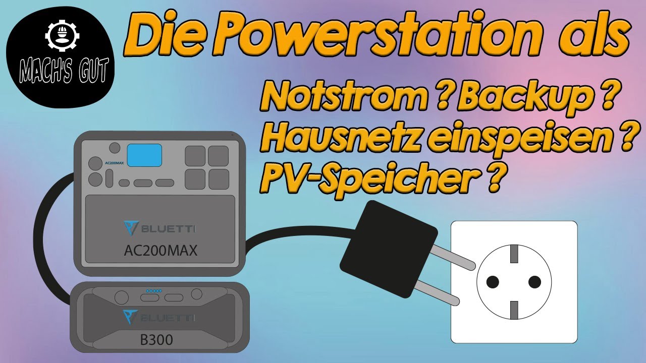 Bluetti AC200MAX  + B300 Powerstation als Notstrom? PV-Speicher? Hausnetz einspeisen?