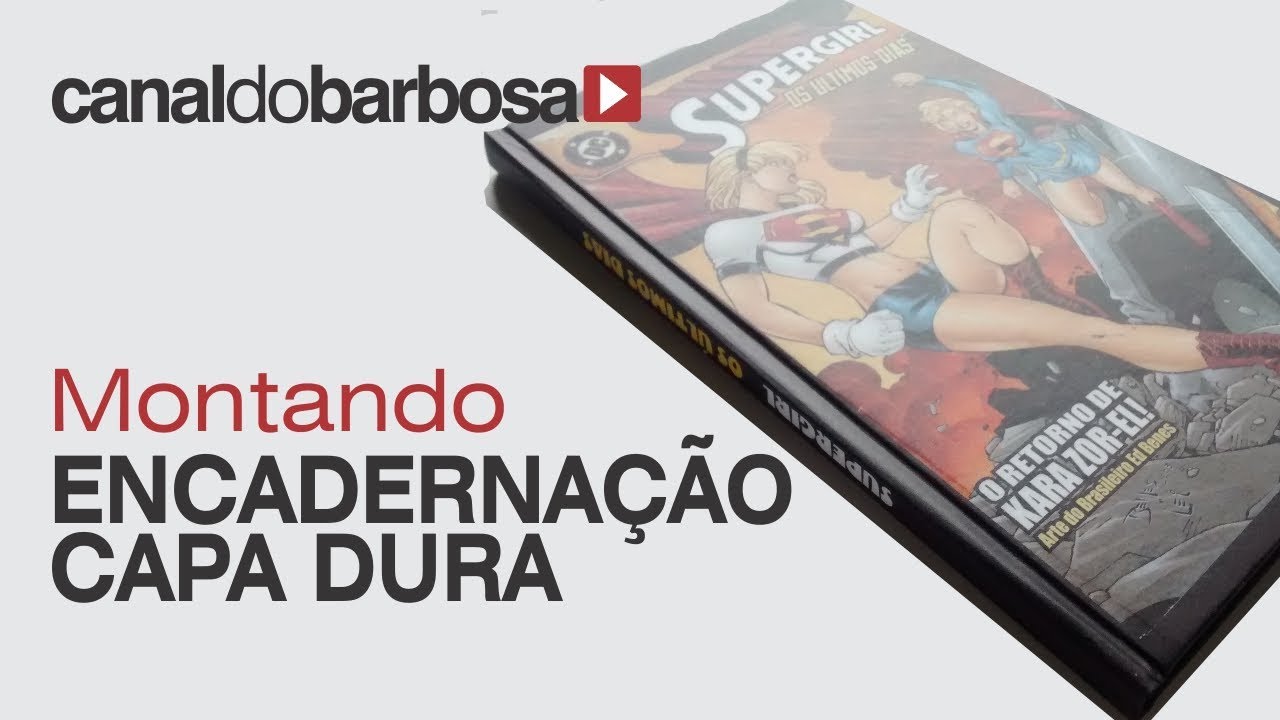 Montando capa dura para encadernação com papel de guarda