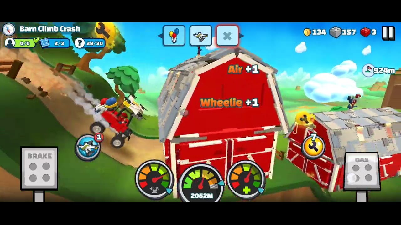 LHCA #107 💯% Barn Climb Crash 💥 - Lego Hill Climb Adventures