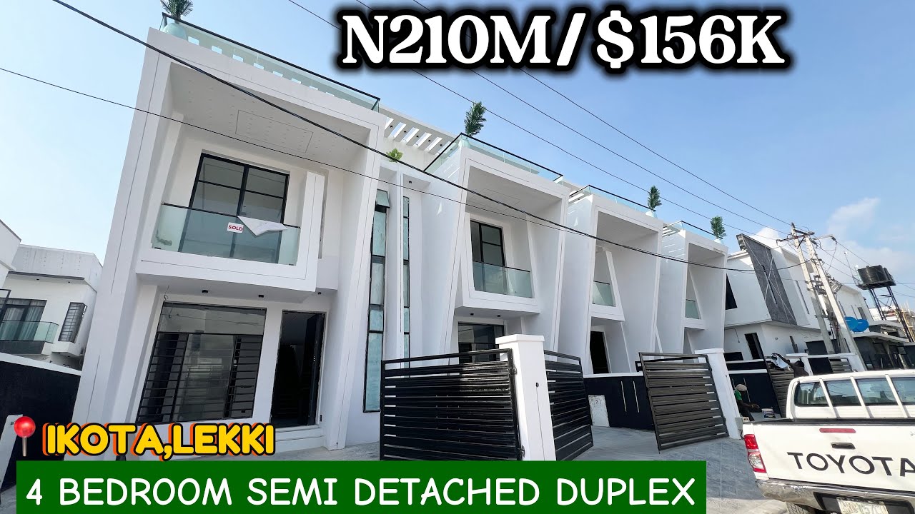 HOUSE FOR SALE IN LEKKI LAGOS NIGERIA:NEWLY BUILT EXECUTIVE 4 BEDROOM SEMI DETACHED DUPLEX+BQ#duplex