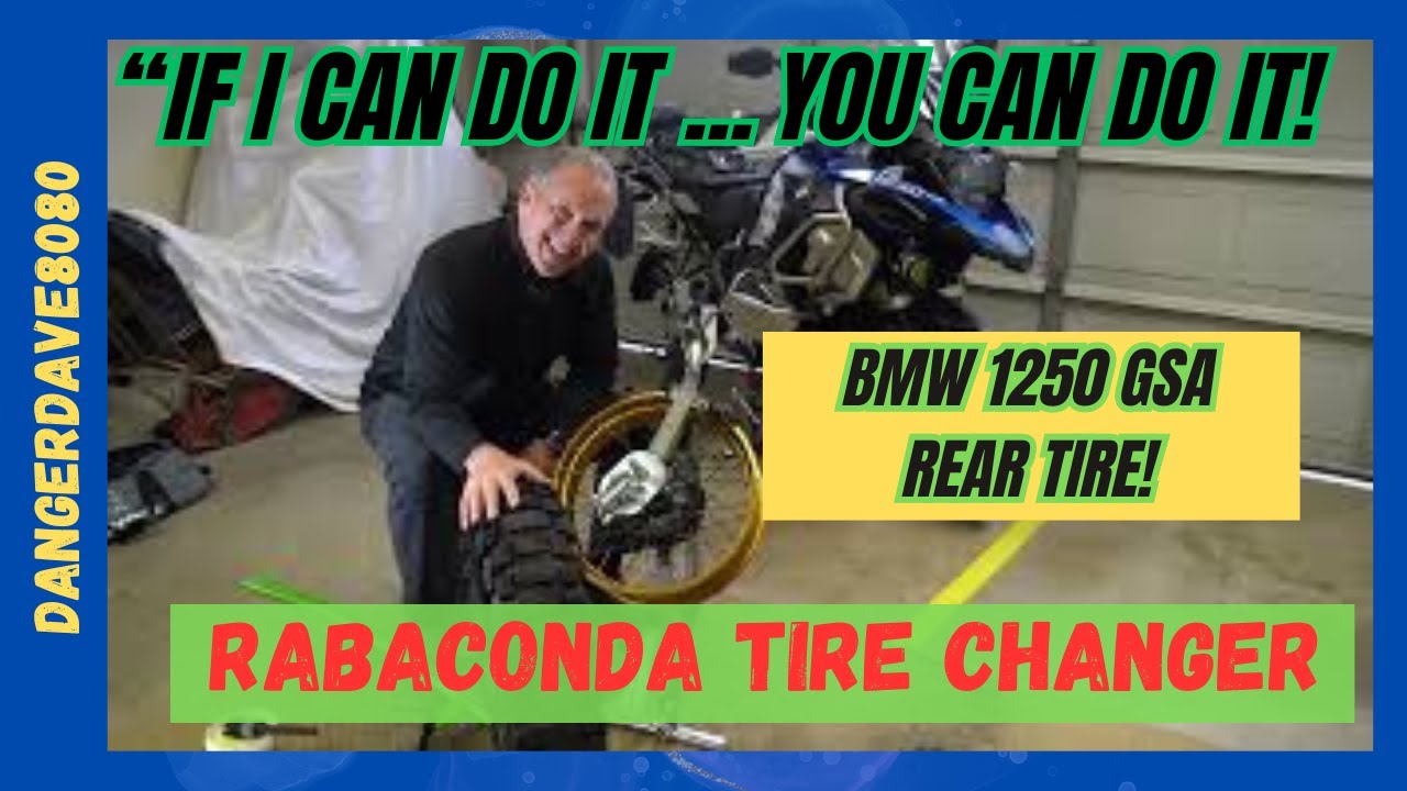 BMW 1250 GSA Rear Tire Change With Rabaconda Tire Changer - Super Easy!