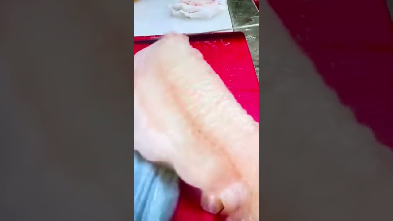 Easy Trick To Remove Skin from Giant Halibut *flatfish 