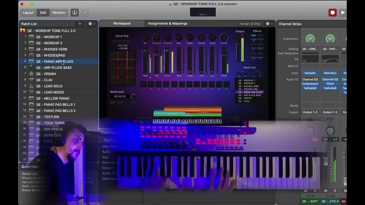 Pluck com Arpejador no MainStage e Logic - Worship Tone Full
