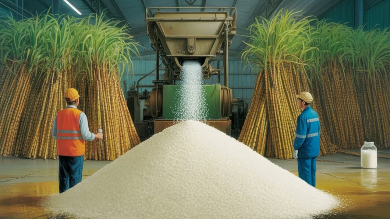 Inside the Mega Sugar Factory – Full Process How Million-Dollar Sugar Is Made