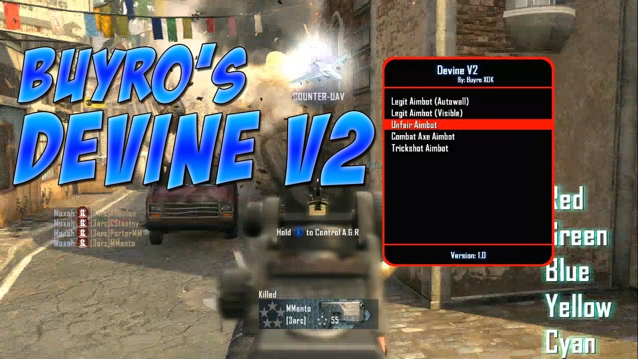 BO2 | TU18/1.19 | Buyro's Devine V2 GSC Mod Menu (Curved Design) | +Download
