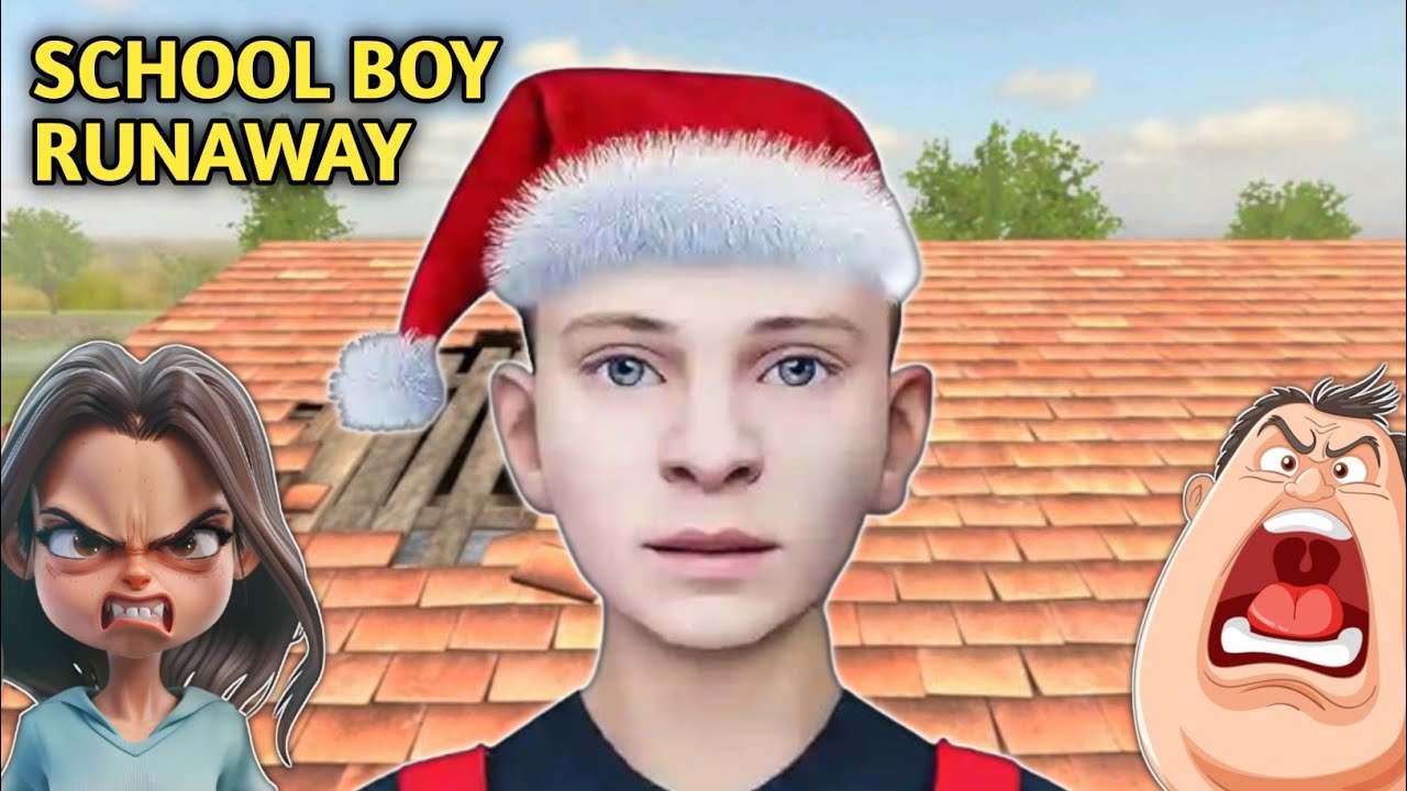 Escaping from rooftop || School boy runaway gameplay