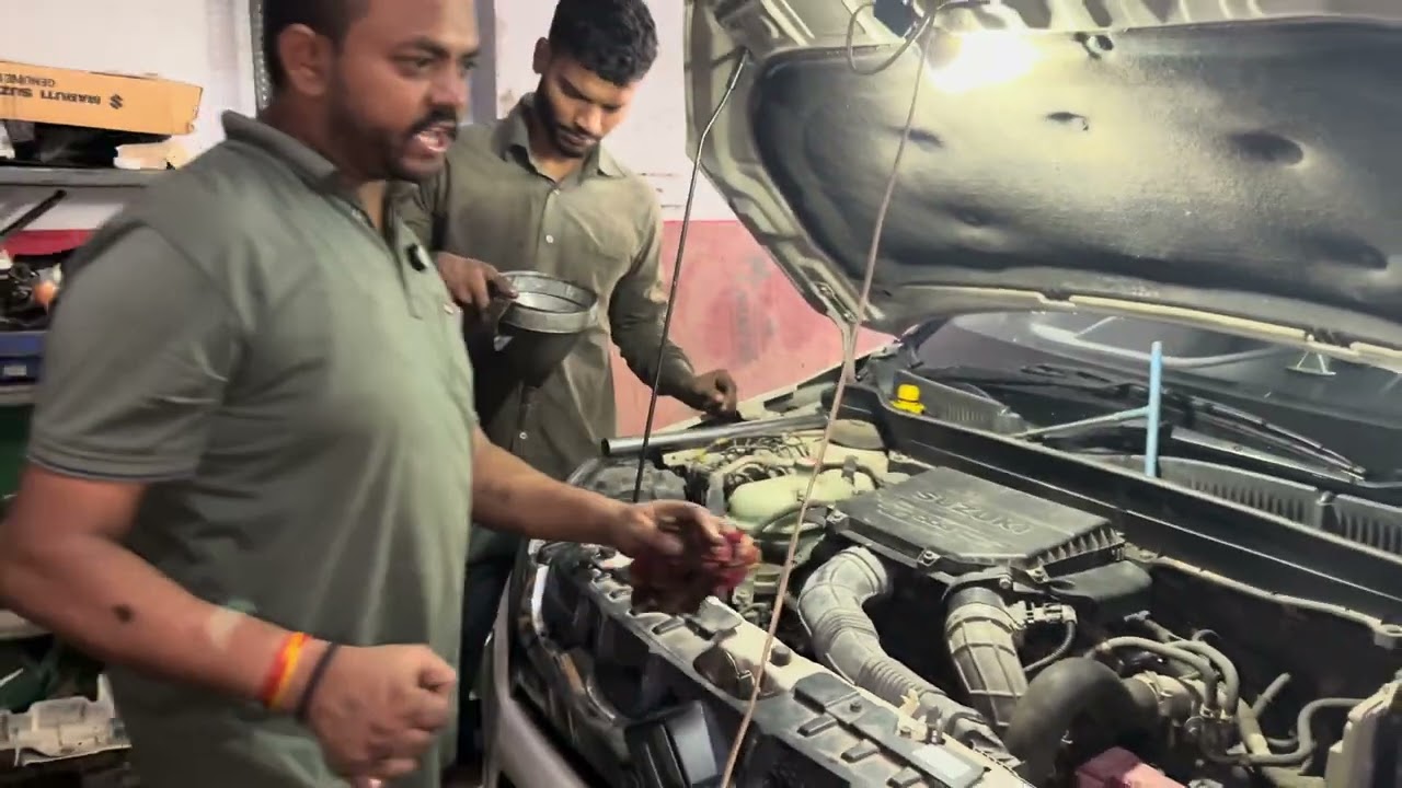 Maruti Suzuki Brezza engine oil service