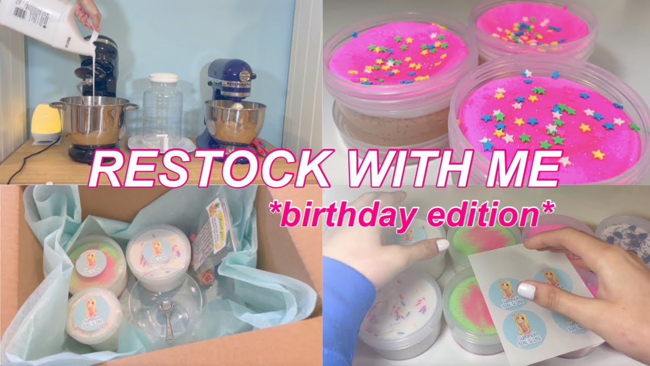 RESTOCK W/ ME *17TH BDAY EDITION* | summer girl slime