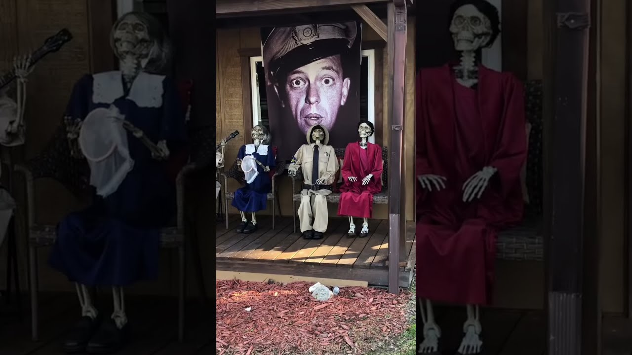 Amazing Halloween Display of “The Andy Griffith Show” Characters in Mt. Airy, NC 