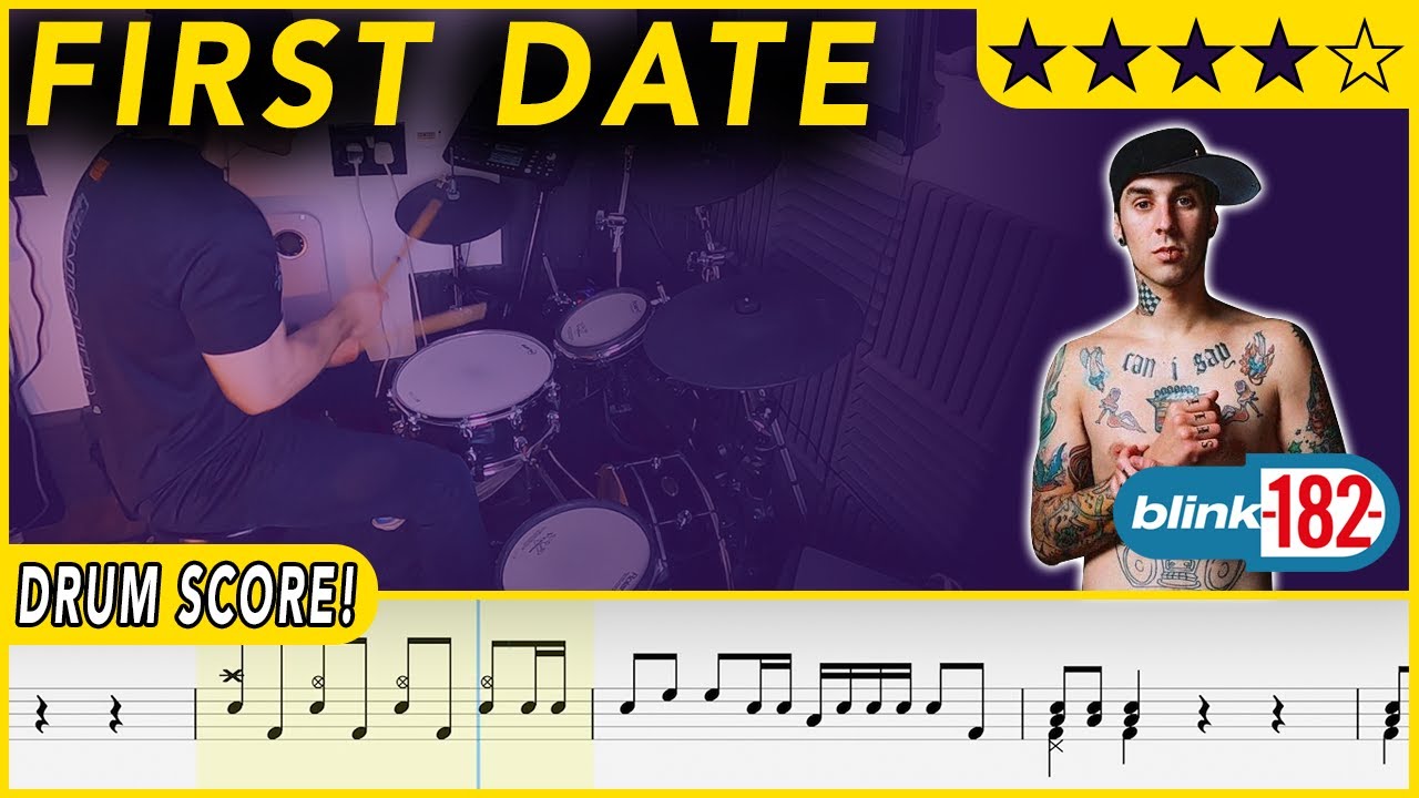 First Date - blink-182 | DRUM SCORE Sheet Music | #457 DRUMSCRIBE