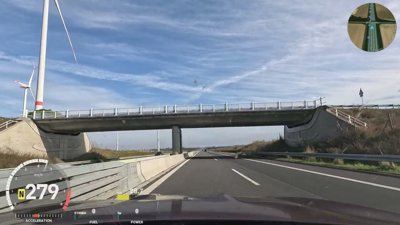 BMW M5 - Fast Autobahn cruise: A20 - dir. Rostock