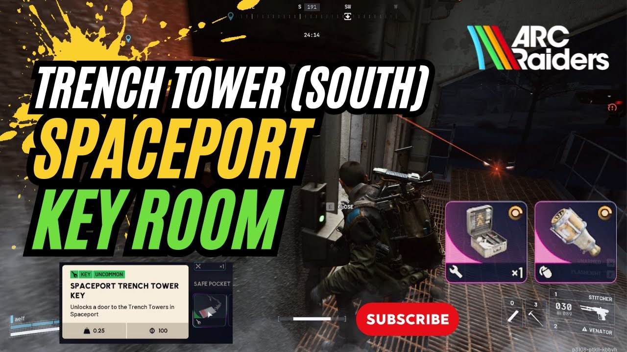 AMBUSHED Bastion Trials GOBLIN at TRENCH Tower (South) KEY Room NIGHT Raid Spaceport | ARC Raiders