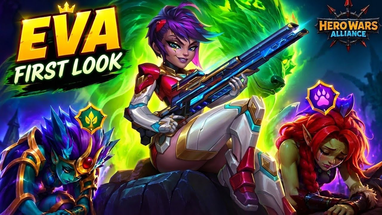 EVA FIRST LOOK! 🔥 How Strong Is She? Abilities,  Team compositions & Counters | Hero Wars Alliance