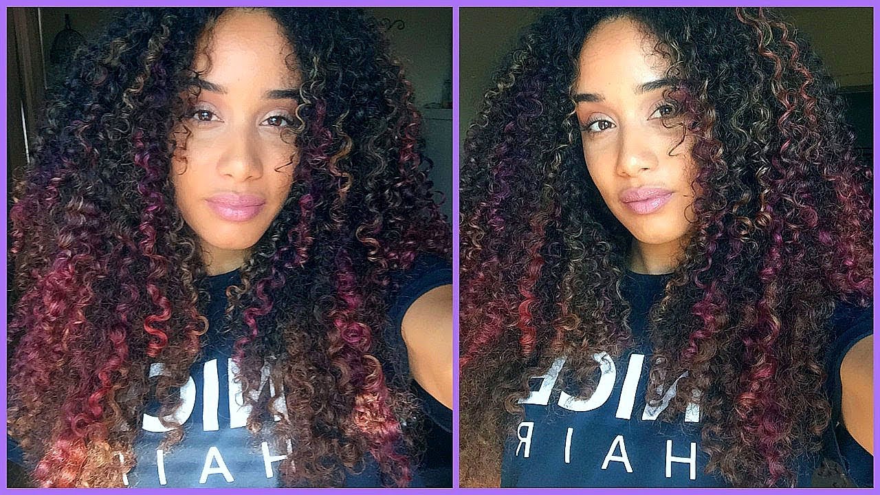 How I Dyed my Naturally Curly Hair Purple! No Damage