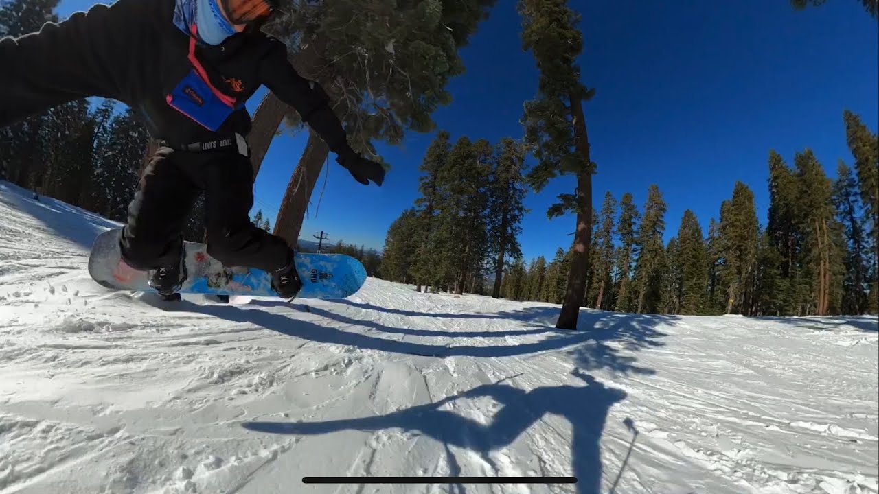 Snowboarding Dodge Ridge ,CA (2021) Park