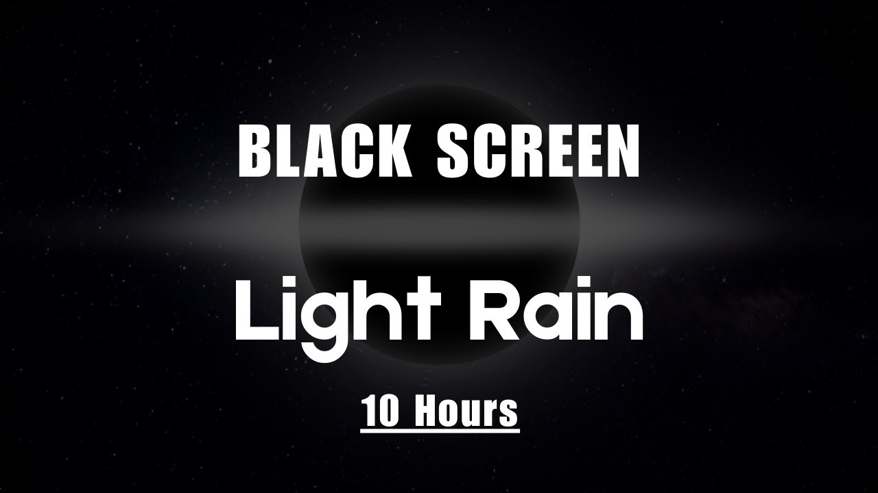 ⬛ Light Rain & Soft Drizzle | Black Screen Gentle Rain Sounds for Deep Sleep (10 Hours)