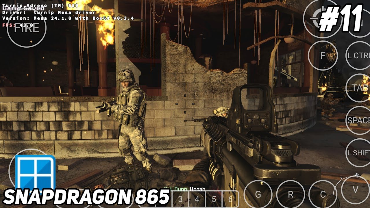 Call of Duty Mw2 Gameplay on Android - Winlator 10 Tested Gameplay on Snapdragon 865
