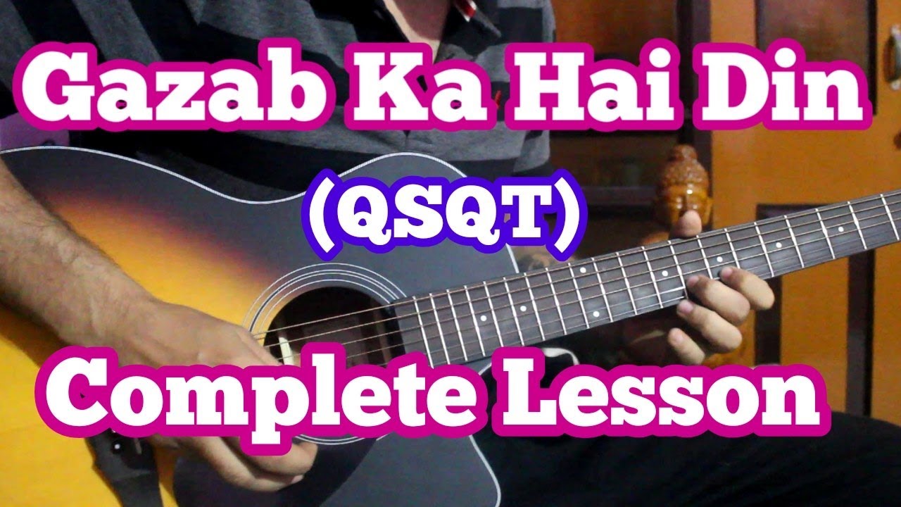 Gazab Ka Hai Din - Qayamat Se Qayamat Tak | Guitar Tabs & Chords | Backing Track