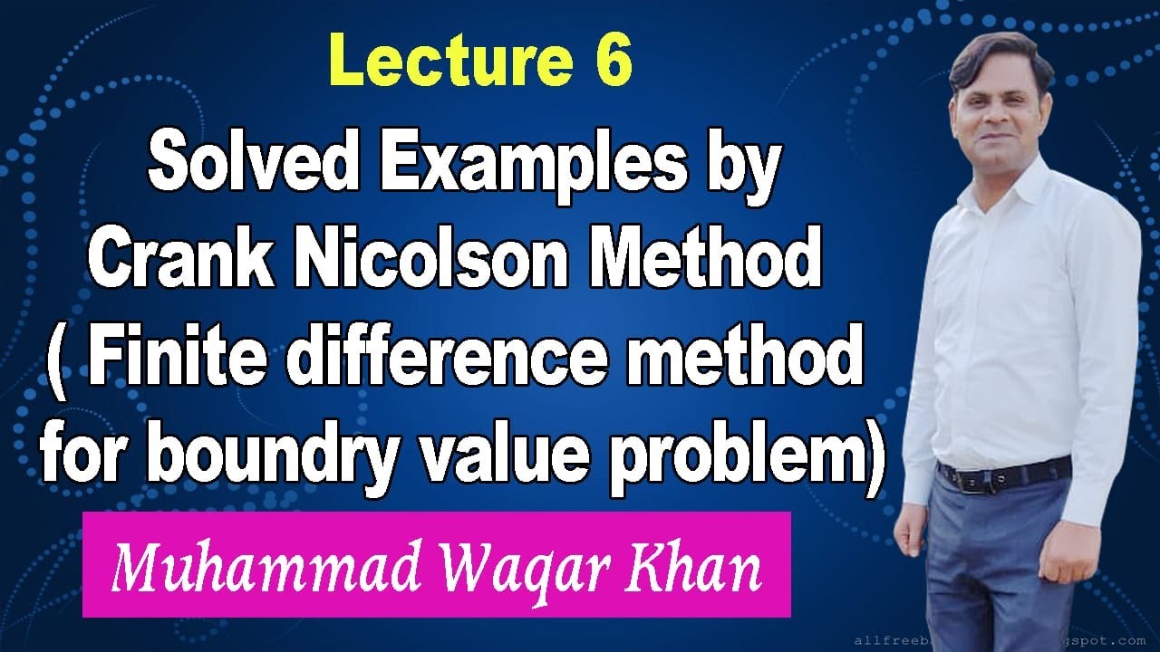 Solved example by Crank Nicolson Method for heat equation#(finite difference method BVP)