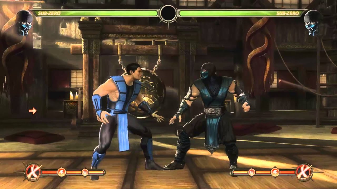 Mortal Kombat 9 - Sub - Zero обучение + комбо