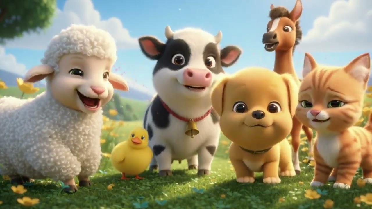 УГАДАЙТЕ ЗВУК ЖИВОТНОГО! 🐮🔊 (Сможете ли вы угадать все?) — обучающие истории и песни для детей.