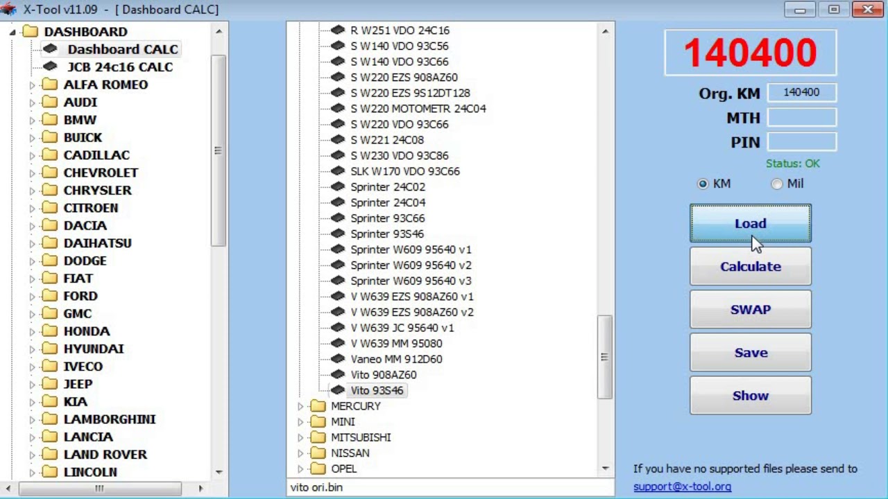 Mercedes-Benz Vito W447 instrument cluster EEPROM read-write in-circuit