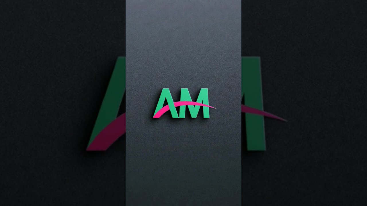 AM Logo Design Process In illustrator 
