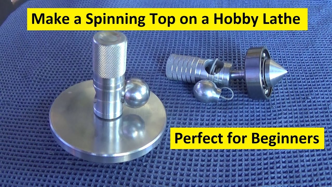 Make a Spinning Toy Top on a Hobby Lathe - a beginner metal lathe project.