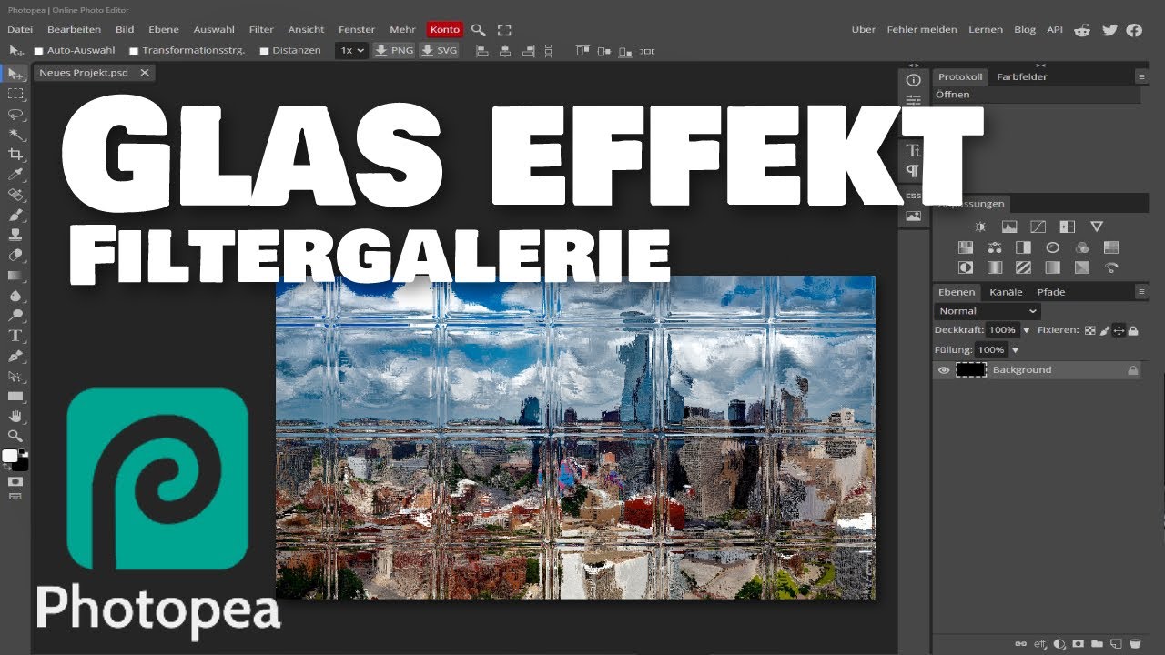 Photopea - Glas Effekt (4) (Filtergalerie)