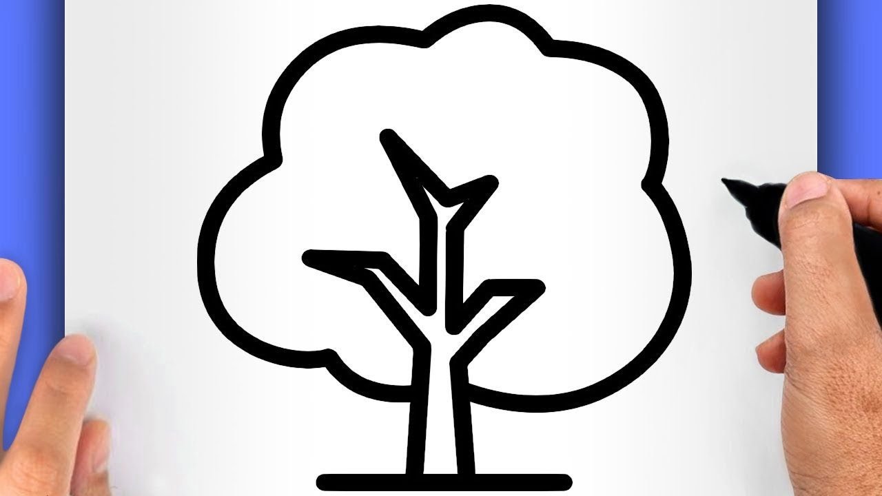 CÓMO DIBUJAR UN ÁRBOL (FÁCIL PASO A PASO) | DIBUJOS DE ÁRBOLES