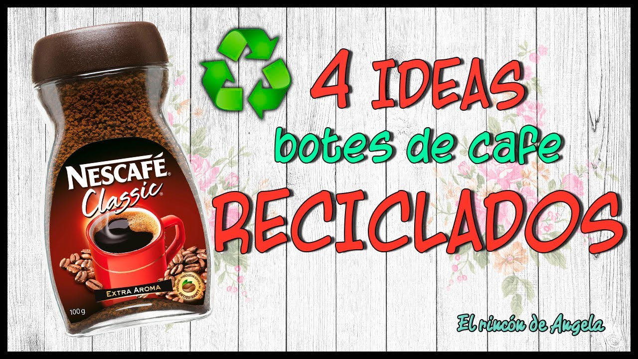 4 IDEA para reciclar frascos de cafe ♻️DECOUPAGE y reciclaje