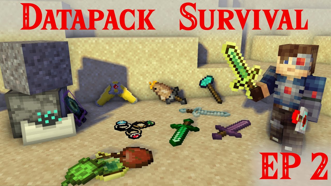 Automated Gravel?!? WASD Datapack Survival Ep 2. Minecraft 1.15.2