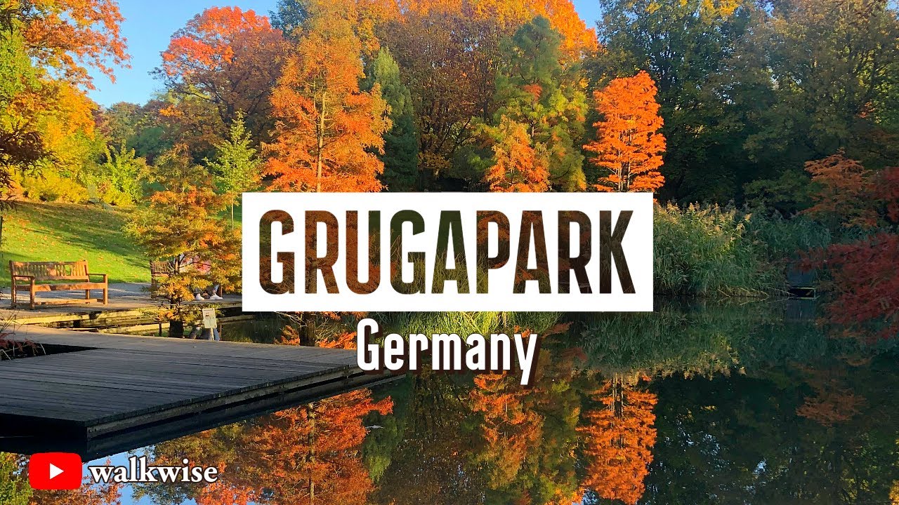 4K Walk Through Grugapark - 38min Tour with Captions & Immersive Sounds