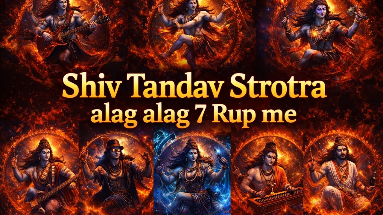 1st time Shiv Tandav Stotra | 7 different Music Styles in One Divine Video