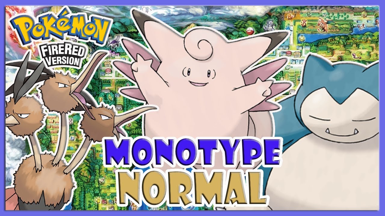 ¿Puedo pasar POKEMON ROJO FUEGO  en modo NUZLOCKE con un MONOTYPE  de tipo NORMAL?