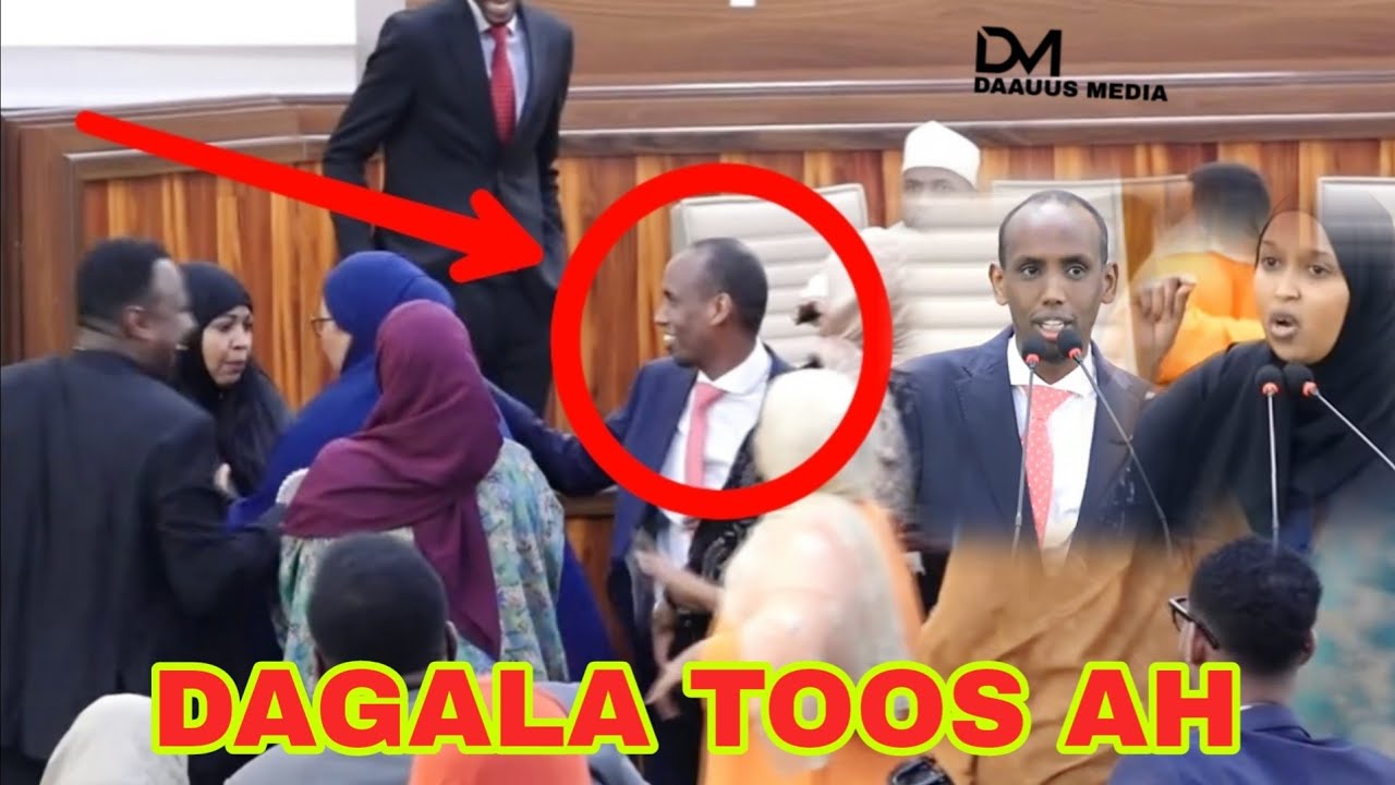 TOOS: Feer Baarlamaanka dhaxdiisa Xildhibaan Firimbi & gobsan oo is dagaalay Buuq...