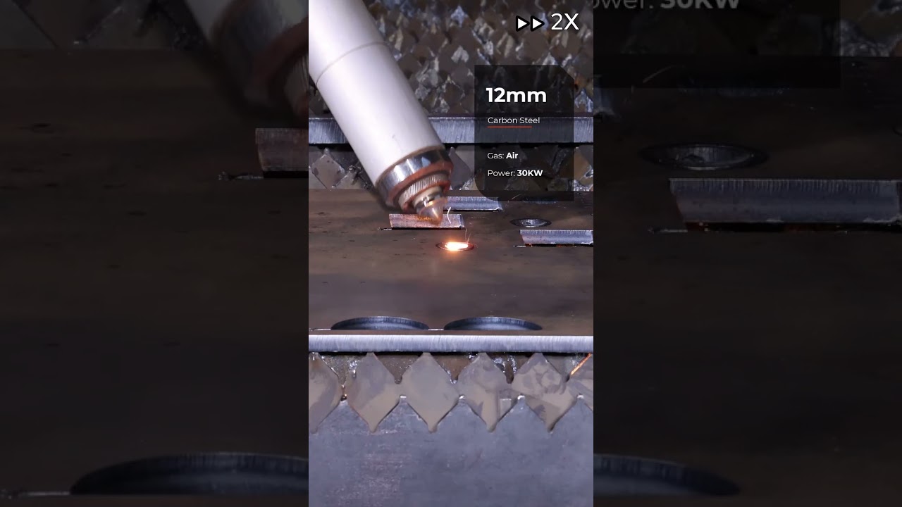 30000W laser cutting 12mm carbon steel (Air)