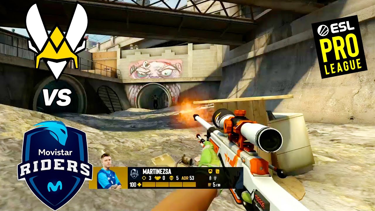 Vitality vs Movistar Riders - ЛУЧШИЕ МОМЕНТЫ - Карта 1 - ESL Pro League | КСГO