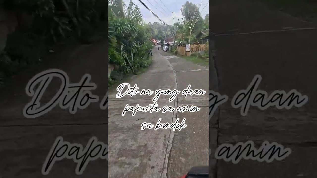 Pauwi kaming bundok galing bayan, ganda ng view sa daan