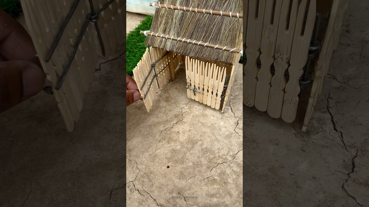 How to make cow shed roof || Cow house mini project