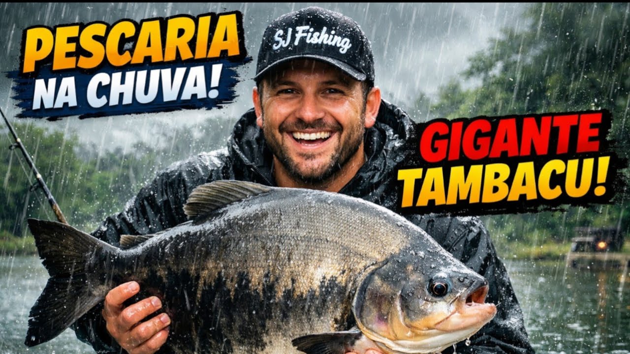 Pescaria na Chuva: Tambacu Gigante Atacou Quando Eu Menos Esperava! PESCARIA.