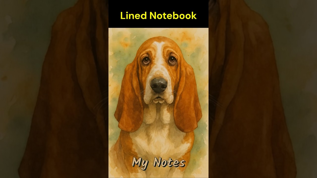 Basset Hound Dog Lined Notebook | 110 Pages | 6×9