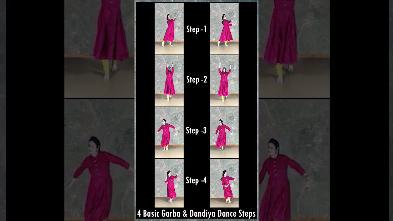 सीखिए - 4 Basic Garba & Dandiya Dance Steps For Beginners || Part -1 || Navratri || #dance #shorts