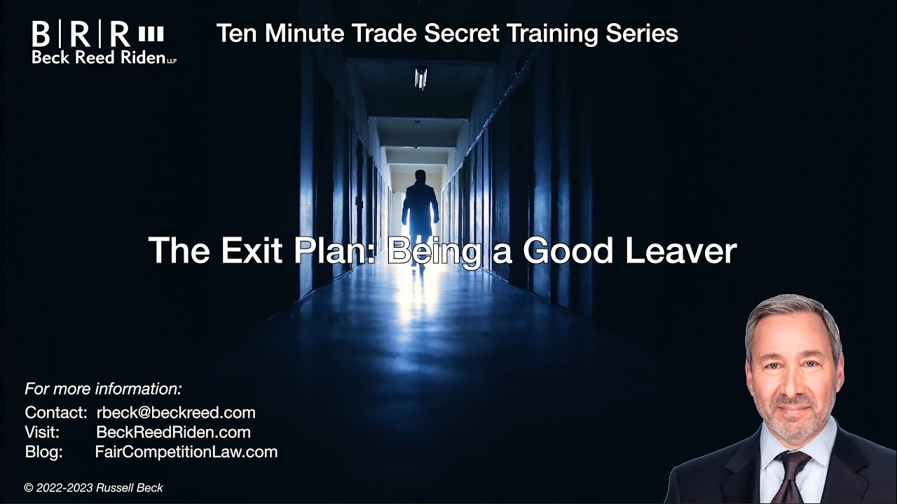 The Exit Plan: Being a Good Leaver - How to Leave Your Job Safely and Not Get Sued
