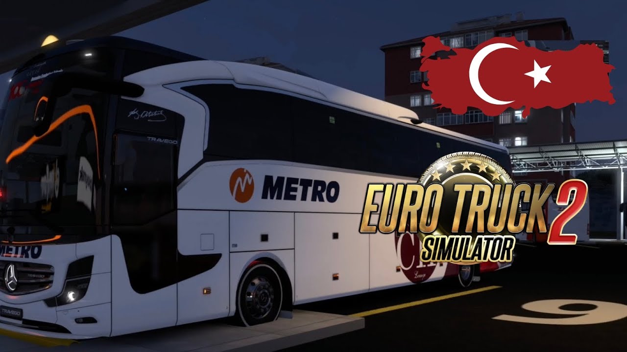 EURO TRUCK SIMULATOR 2//BUS TÜRKİYE MOD TRAVEGO 2023 BLACK//KONYA-MUĞLA//#ets2 #bussidmod #travego