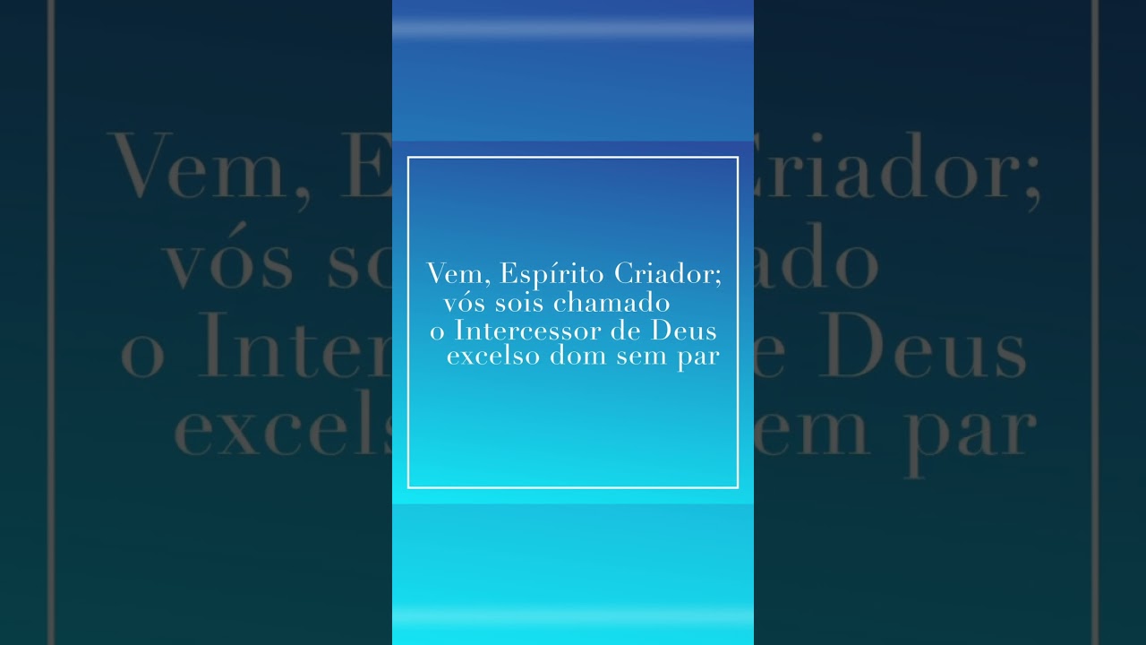 &Oacute; Vinde Esp&iacute;rito Criador
