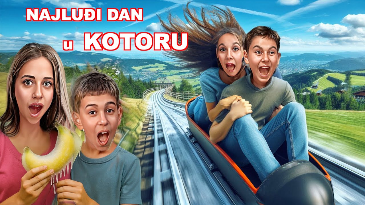 NAJLUĐI DAN U KOTORU - luda VOŽNJA, ledena BANANA, zabava