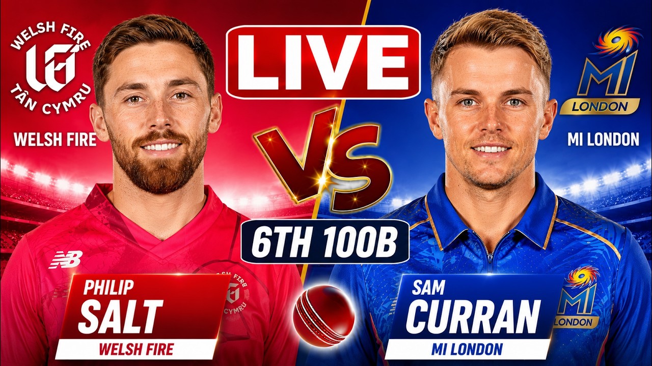 🔴 MI London vs Welsh Fire | 6th 100 Ball | The Hundred 2026